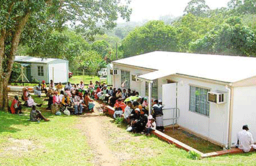 Patients Waiting to Be Seen at the HIV Clinic